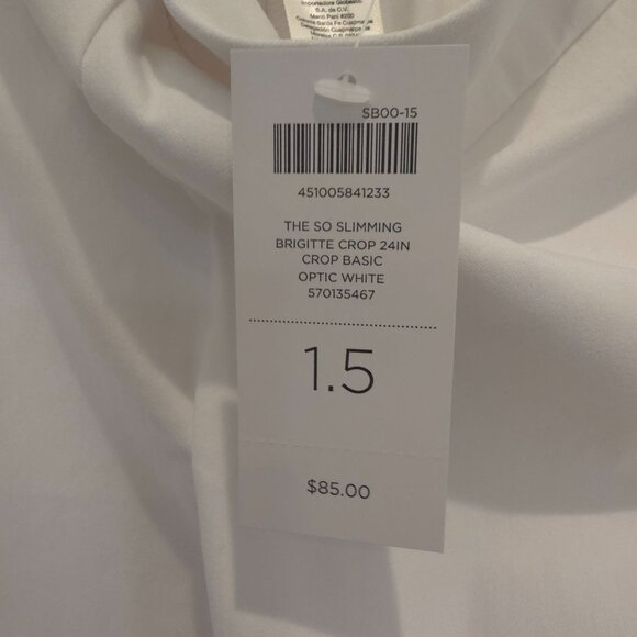 Chico's So Slimming White Slim Stretch Size 1.5 Women's Size 10 Crop Fit NTW - Picture 8 of 10